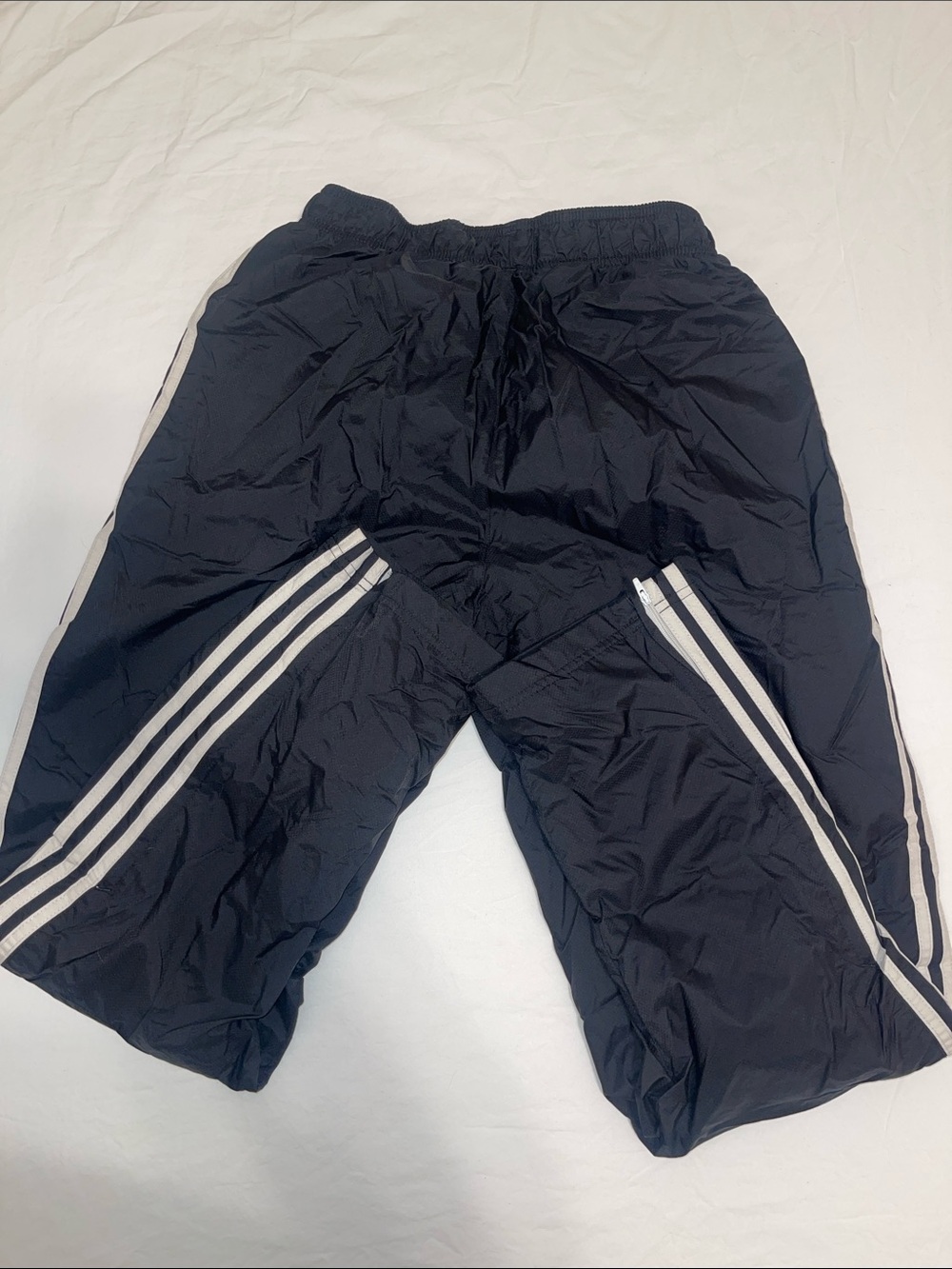 adidas Black Track Pants with White Side Stripes - Picture 4 of 5